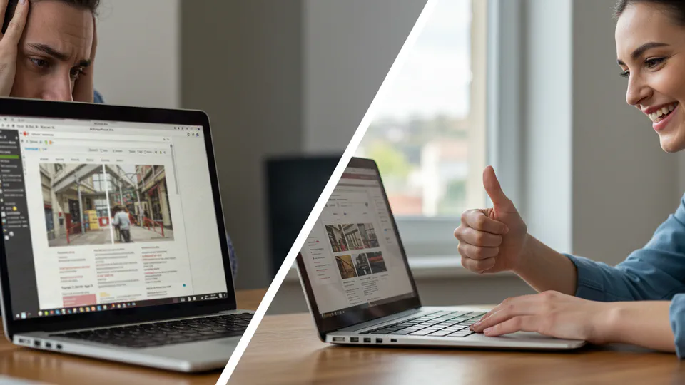 Success rate: having a good website vs not